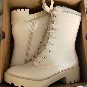 Zby Women’s Size 5 Lace Up Combat Mid Calf Work Shoes